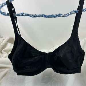 La Perla Black Underwire Bra with Soft Cups and Adjustable Straps 36DD